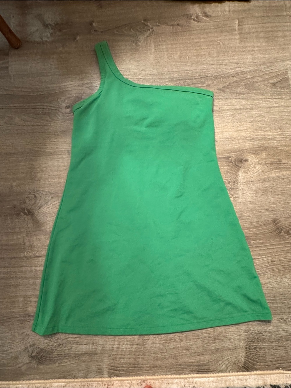 all in motion One-Shoulder Green Tank Dress